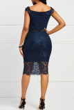Red Fashion Sexy Solid Patchwork O Neck Sleeveless Dress