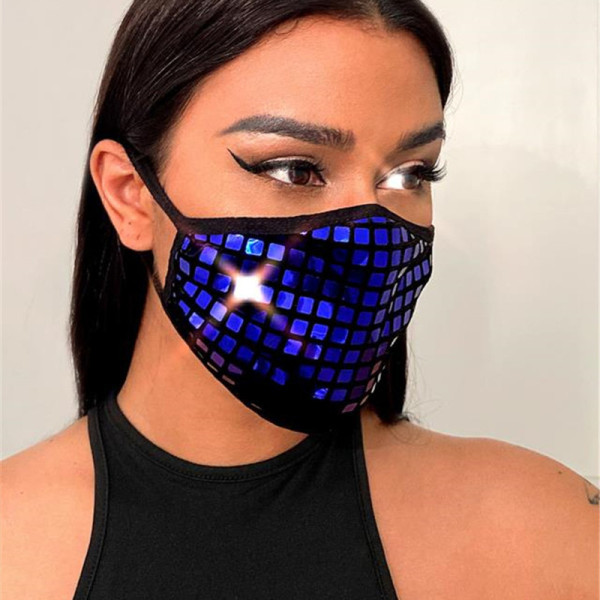 Blue Fashion Casual Print Face Protection