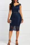 Red Fashion Sexy Solid Patchwork O Neck Sleeveless Dress