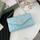 Blue Fashion Street Solid Chains Letter Bags(with gift box)