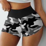 Red Casual Sportswear Print Camouflage Print High Waist Pencil Full Print Bottoms