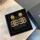 Gold Fashion Vintage Letter Patchwork Earrings