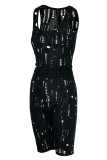 Red Sexy Casual Solid Ripped Hollowed Out U Neck Sleeveless Two Pieces