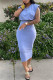 Light Purple Fashion Casual Solid Basic O Neck Sleeveless Two Pieces
