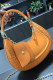 Orange Fashion Street Solid Letter Bags