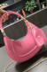 Pink Fashion Street Solid Letter Bags