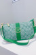 Green Fashion Street Letter Patchwork Bags