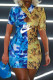 Multicolor Fashion Casual Print Patchwork One Step Skirt Dresses