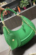Green Fashion Street Solid Letter Bags