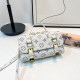 White Fashion Street Print Letter Bags