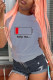 Grey Fashion Casual Print Basic O Neck T-Shirts
