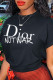 Black Fashion Street Print Patchwork O Neck T-Shirts