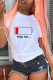 White Fashion Casual Print Basic O Neck T-Shirts