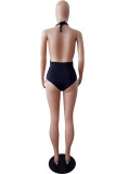 Pink Fashion Sexy Solid Hollowed Out Backless Swimwears (Without Paddings)