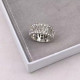 Silver Fashion Simplicity Letter Hot Drill Rings
