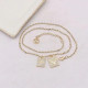 Gold Fashion Simplicity Letter Chains Necklaces