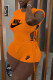 Orange Fashion Casual Print Bandage Patchwork O Neck Short Sleeve Two Pieces