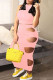 Pink Sexy Solid Hollowed Out Patchwork O Neck Sleeveless Two Pieces