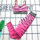 Pink Fashion Sexy Print Letter Swimwears