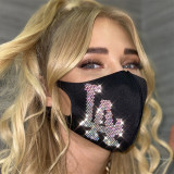Black Fashion Casual Patchwork Hot Drill Mask