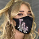 Black Silver Fashion Casual Patchwork Hot Drill Mask