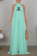Baby Blue Fashion Street Print Backless Halter Loose Jumpsuits