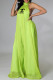 Green Fashion Street Print Backless Halter Loose Jumpsuits