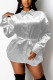 White Fashion Casual Print Basic Turndown Collar Tops