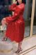 Red Fashion Sexy Print Nightdress