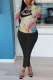 Pink Casual Print Letter O Neck Long Sleeve Two Pieces