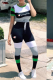 Black Casual Print Letter O Neck Short Sleeve Two Pieces
