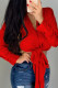 Red Fashion Sexy Print Strap Design V Neck Tops