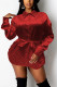 Red Fashion Casual Print Basic Turndown Collar Tops