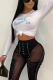 Baby Blue Casual Print Letter O Neck Tops