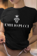 Black Fashion Street Print Letter O Neck T-Shirts