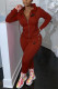Purplish Red Fashion Casual Embroidery Basic Hooded Collar Long Sleeve Two Pieces