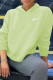 Green Fashion Casual Print Basic Hooded Collar Tops