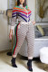 Grey Fashion Casual Print Patchwork Zipper Collar Long Sleeve Two Pieces