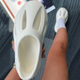 White Fashion Casual Living Hollowed Out Solid Color Round Comfortable Shoes