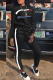 Black Casual Print Patchwork Half A Turtleneck Long Sleeve Two Pieces