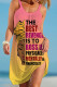 Pink Orange Fashion Casual Print Basic O Neck Vest Dress