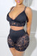 Black Sexy Solid Patchwork See-through Swimwears
