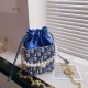 Royal Blue Fashion Elegant Letter Patchwork Pearl Bags
