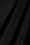 Black Sexy Casual Print Bandage Backless Spaghetti Strap Regular Jumpsuits