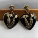 Black Fashion Street Geometric Patchwork Earrings