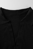 Coffee Fashion Casual Solid Basic V Neck Sleeveless Dress