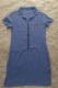 Blue Fashion Print Zipper Turndown Collar One Step Skirt Dresses