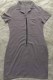 Grey Fashion Print Zipper Turndown Collar One Step Skirt Dresses