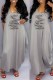 Grey Fashion Casual Print Letter O Neck Printed Dress Dresses