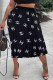 Black Fashion Casual Print Letter Type A Bottoms